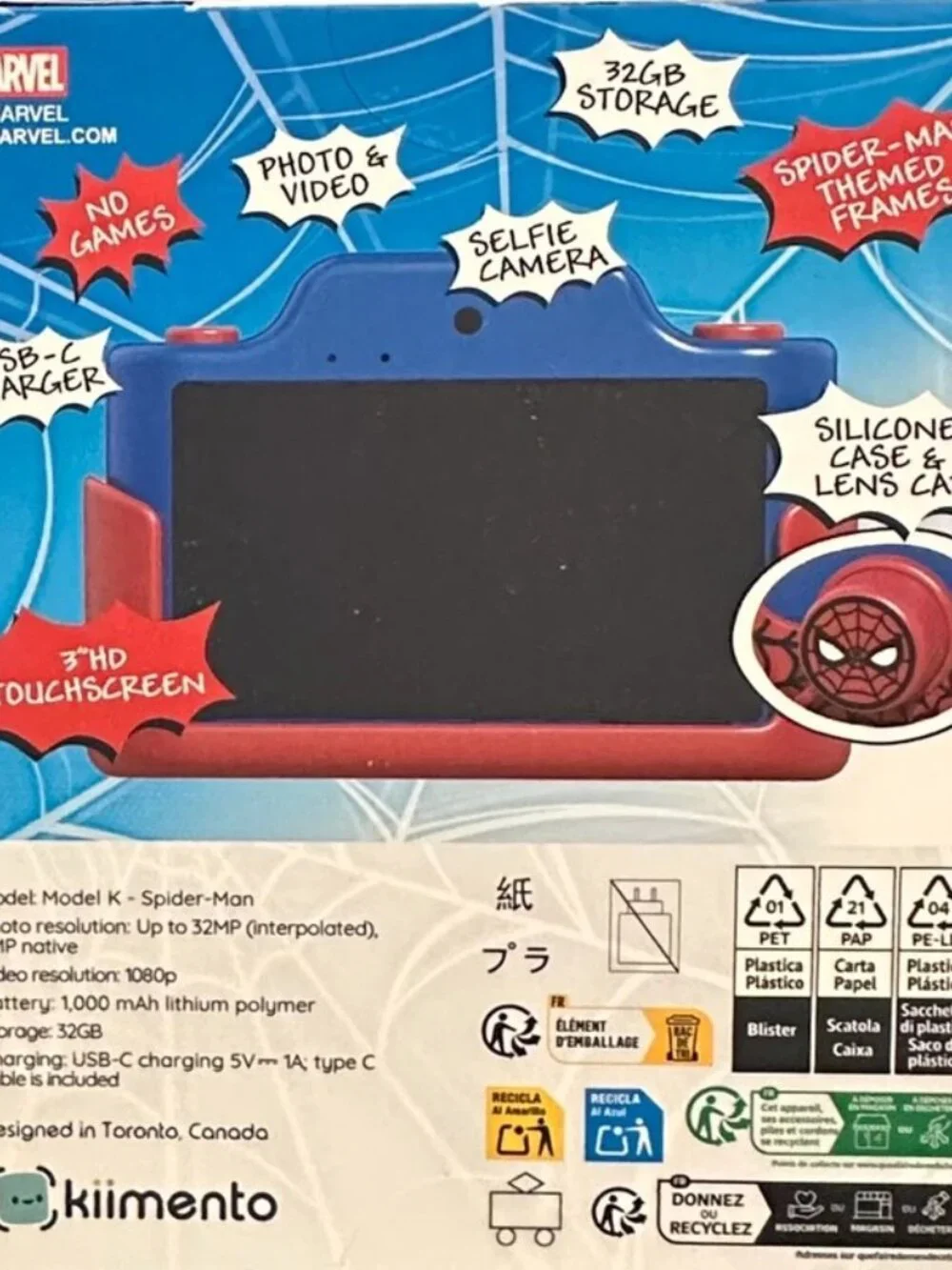 Spider-Man Official Licensed Kids Camera